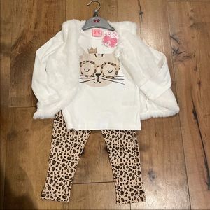 Baby Girl cheetah leopard print winter outfit